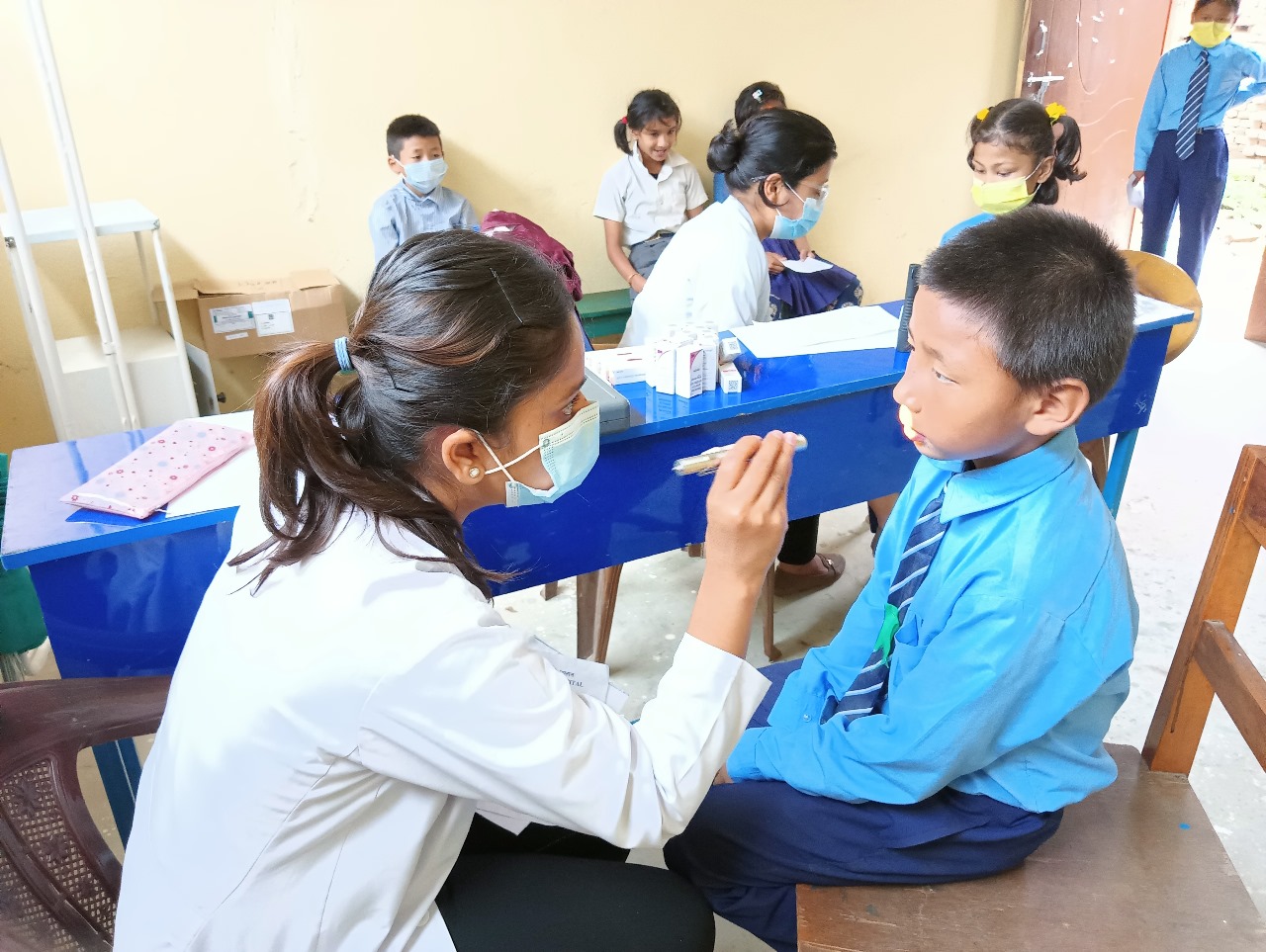 children-getting-checkup
